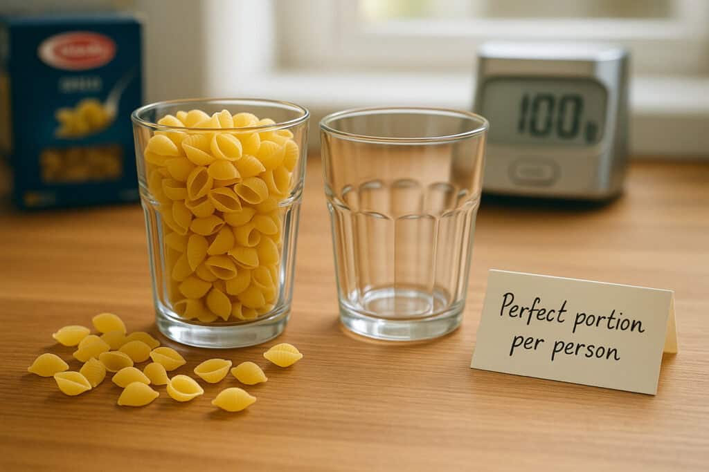 dosage coquillette par personne verre