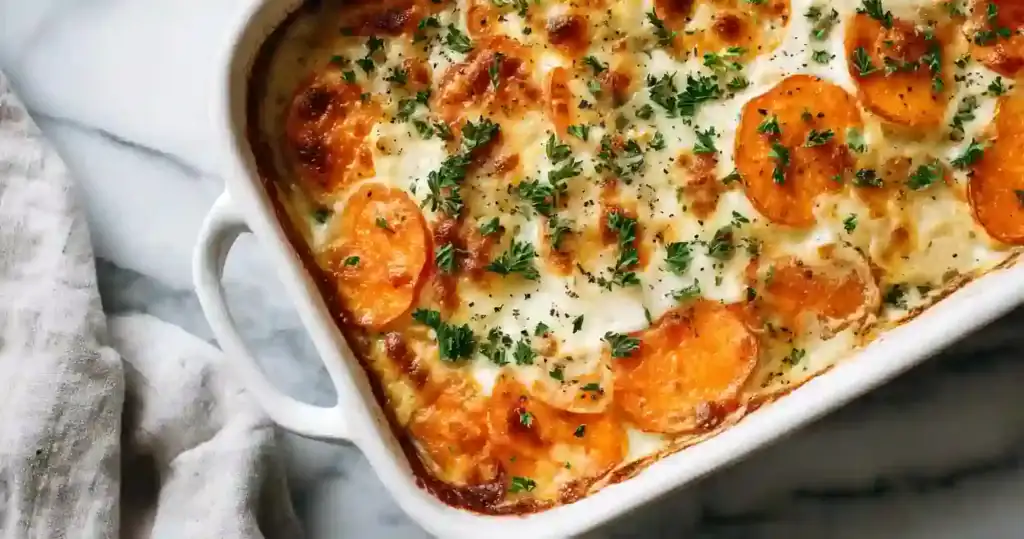 gratin patate douce lait de coco