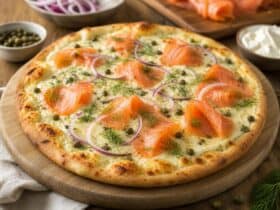 recette pizza saumon fumé creme fraiche