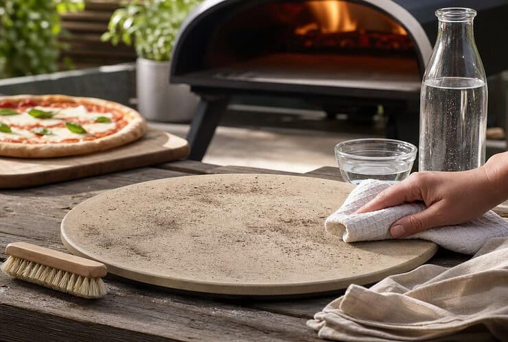pierre à pizza ooni entretien vinaigre blanc