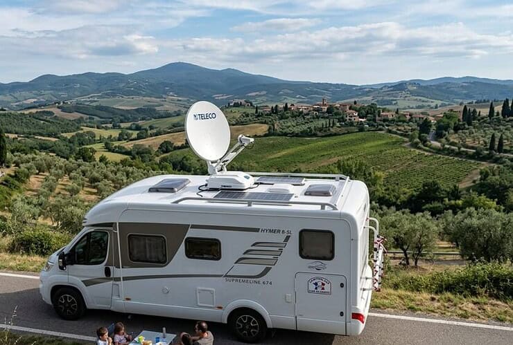 Parabole automatique camping-car