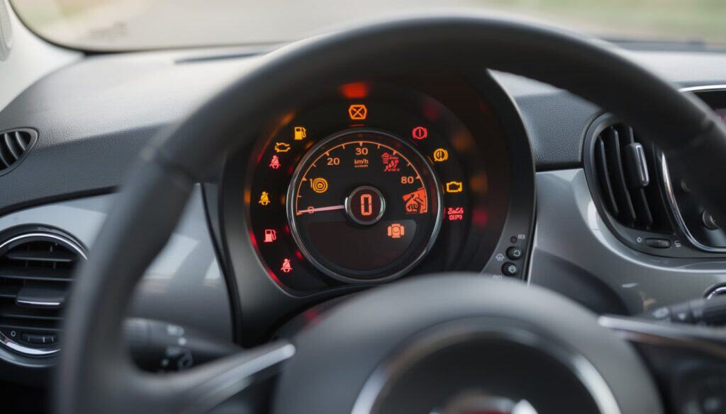 Voyants du tableau de bord de la Fiat 500
