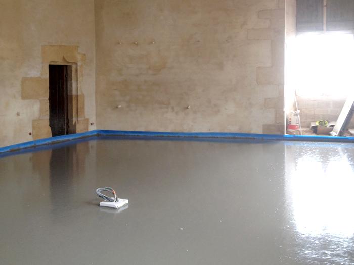 chape ciment ou anhydrite