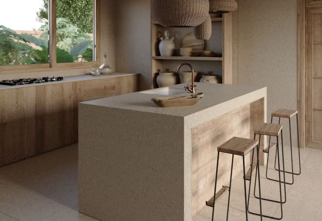 plan de travail dekton bois