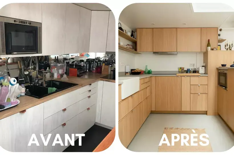Rénover sa cuisine sans changer les meubles avant après