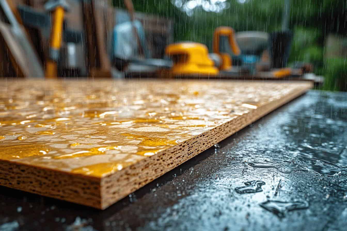 Panneau OSB extérieur et pluie