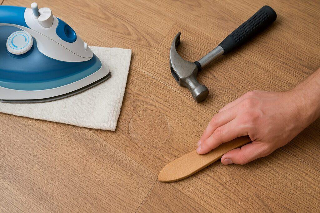 réparer lino enfoncé