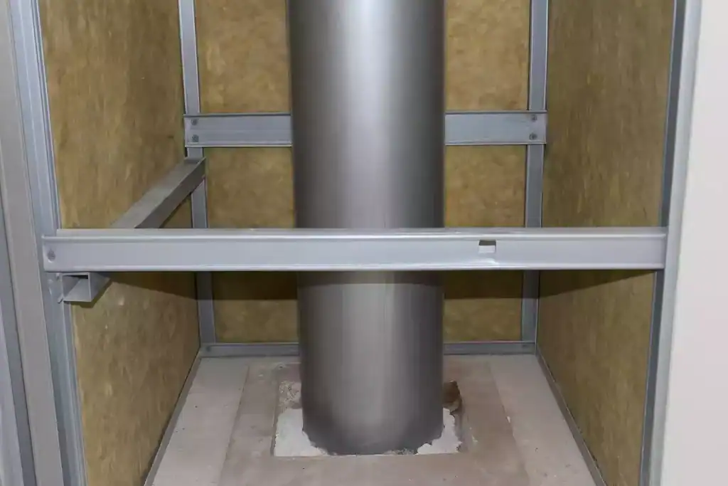 coffrage placo conduit poele cheminée,