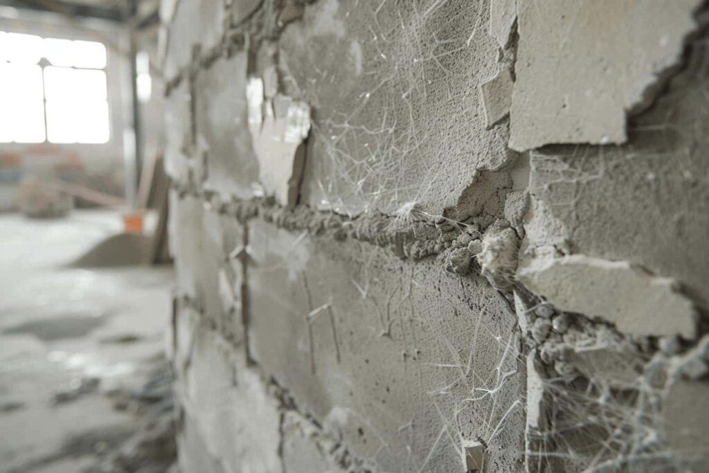 plaque fibro ciment amiante mur