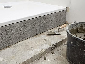 combler espace entre receveur et sol 1