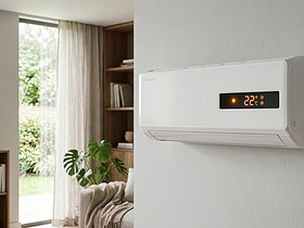 Climatisation Hitachi avec le voyant orange fixe