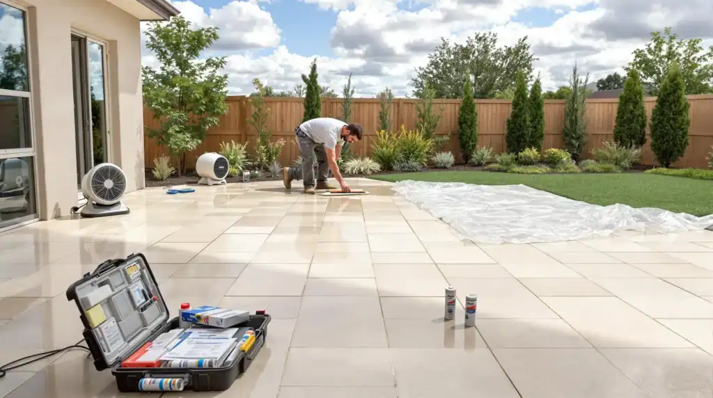 Jointoiement de carrelage extérieur