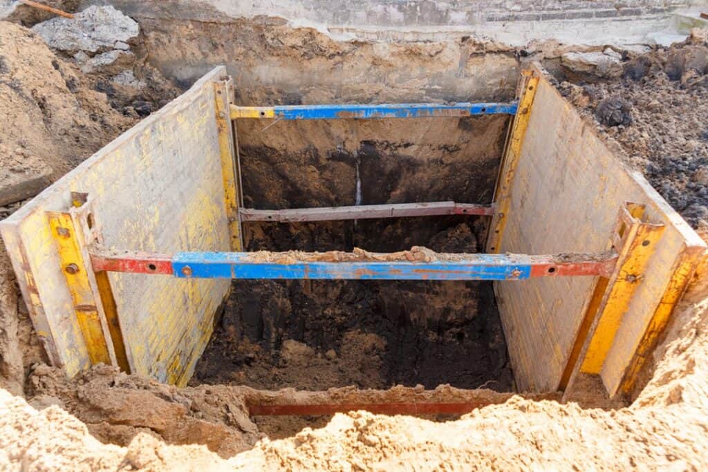 fondation par puits construction