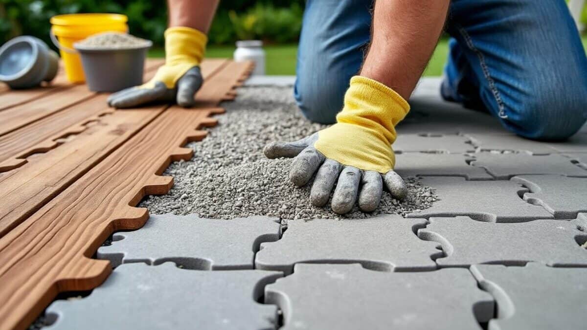 recouvrir des pavés autobloquants