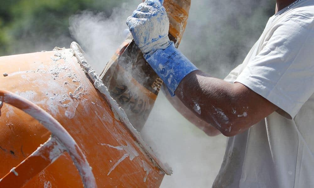 Dosage de béton de 300 kg avec mélange de sable et de gravier construction