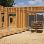 Coupe d'un mur avec ossature en bois