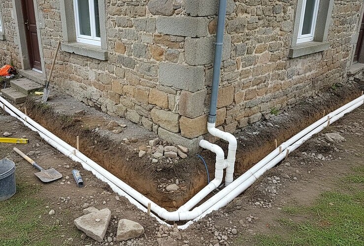 Évacuation des eaux usées dans une maison ancienne