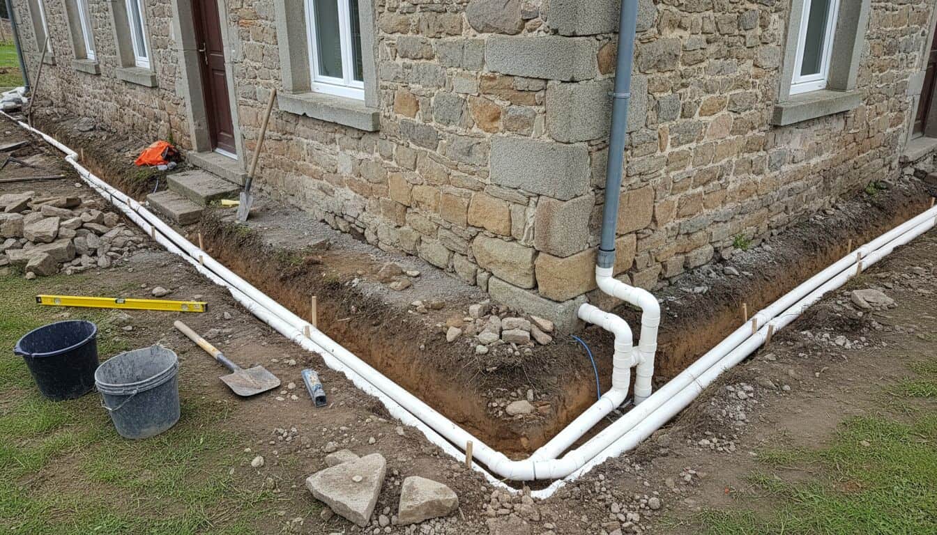 Évacuation des eaux usées dans une maison ancienne