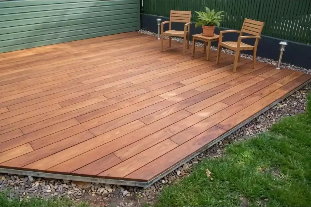 Faire une terrasse en bois sur pelouse installation