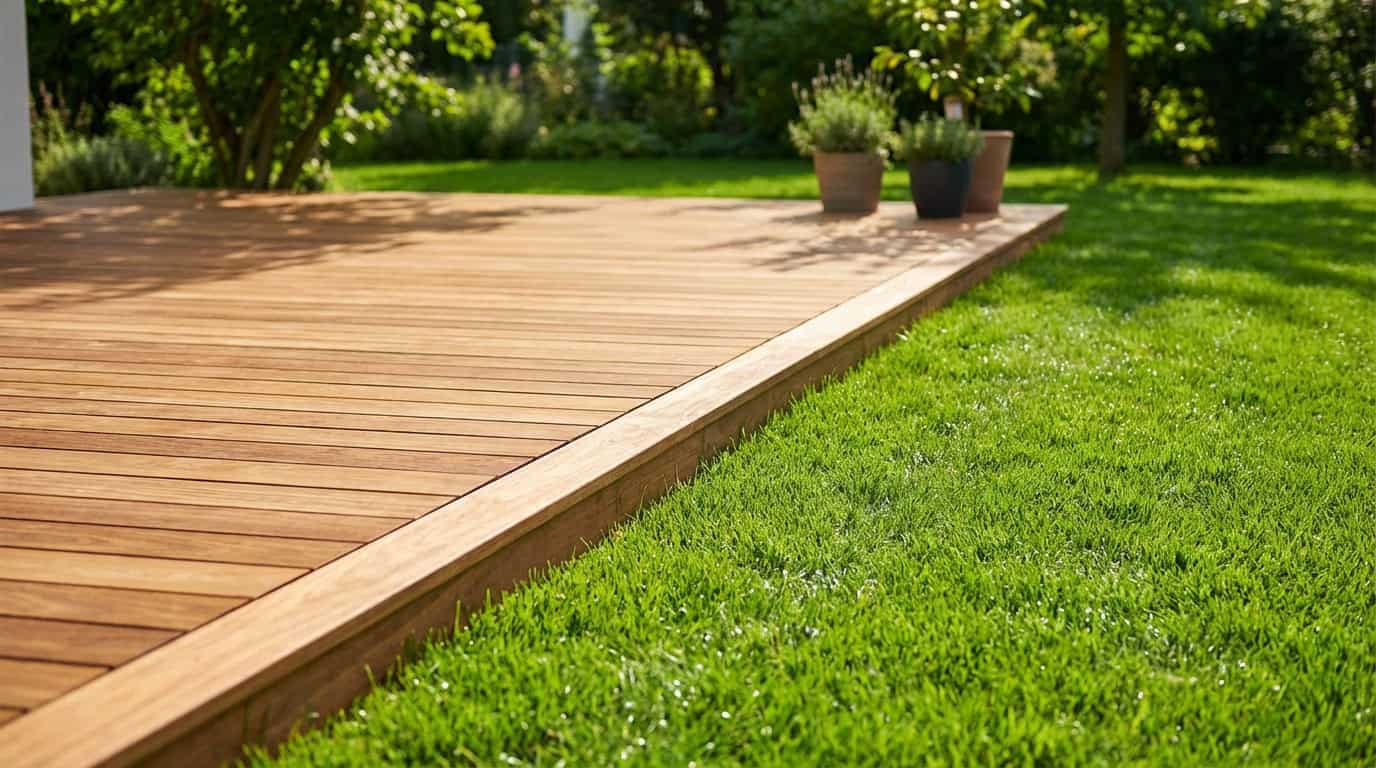 Faire une terrasse en bois sur pelouse