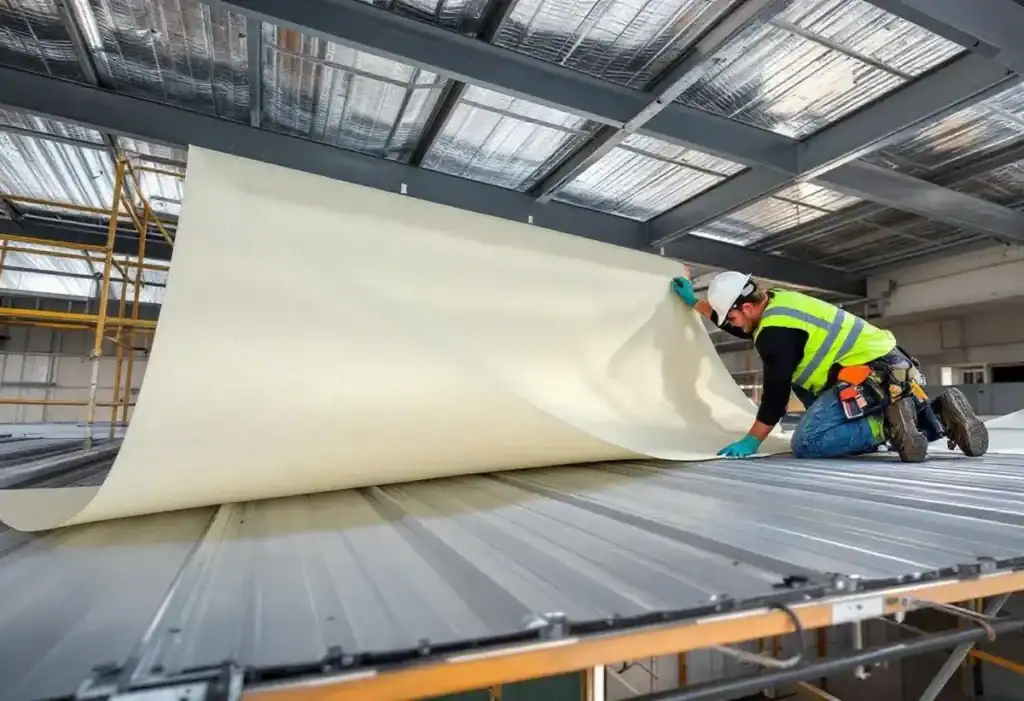 Film anti-condensation sous un bac acier