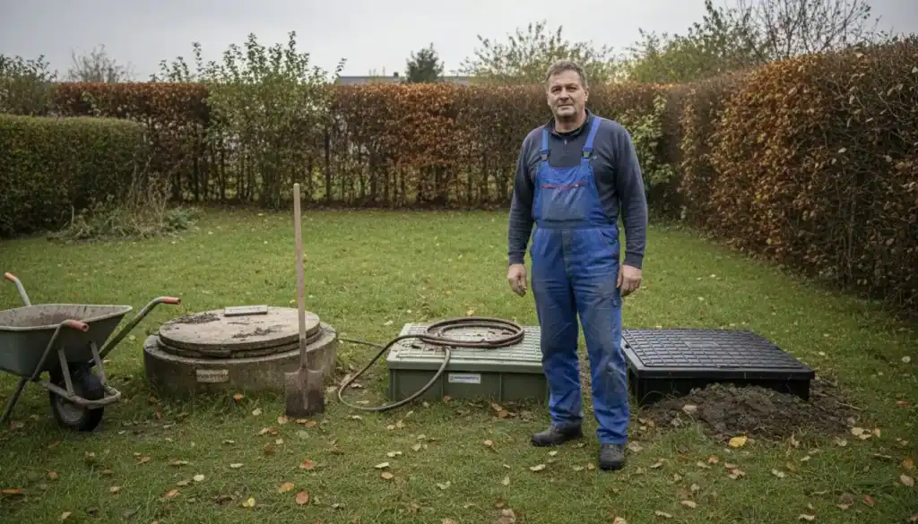 Fosse septique en maison ancienne sans dispositif d'épandage