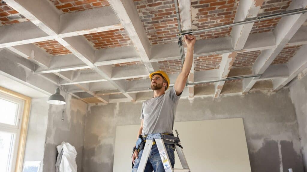 Plafond hourdis en brique
