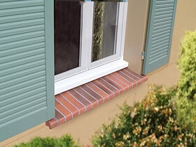 Appui de fenêtre en briquette