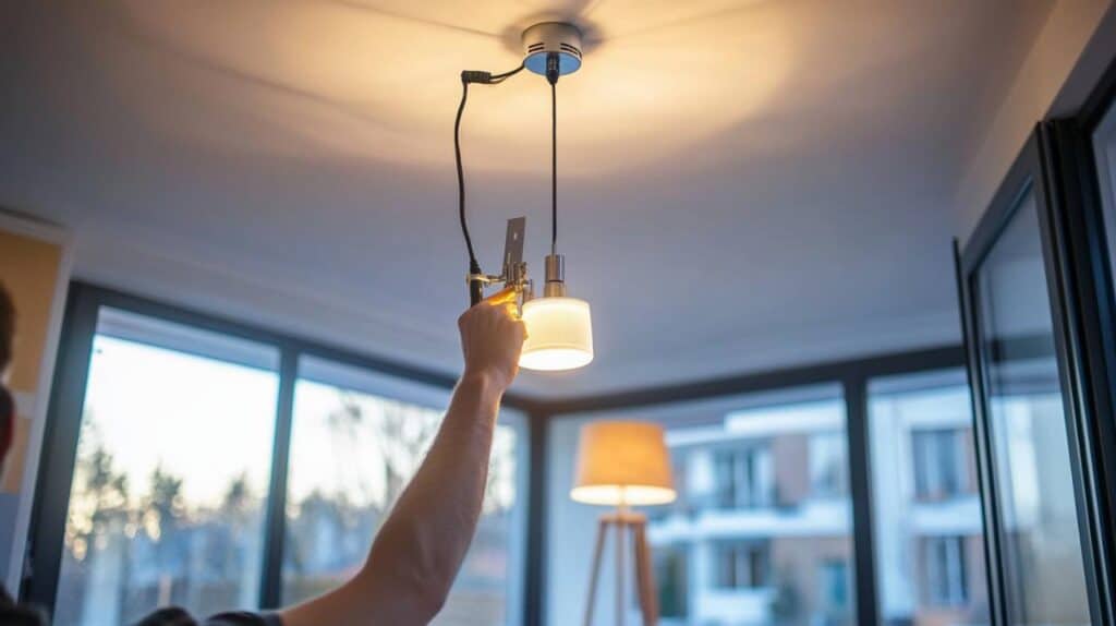Branchement de luminaire à 2 fils sans terre