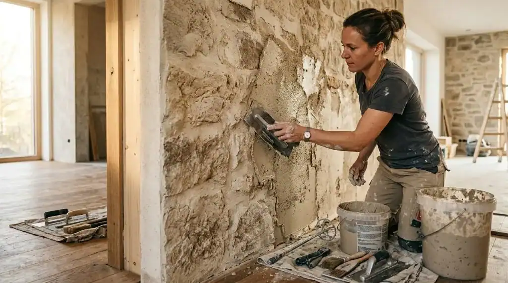 Enduit pour mur en pierre prix de la pose