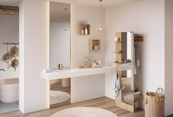 Hauteur du plan vasque dans la salle de bain