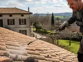 Vinaigre blanc comme anti-mousse de toiture