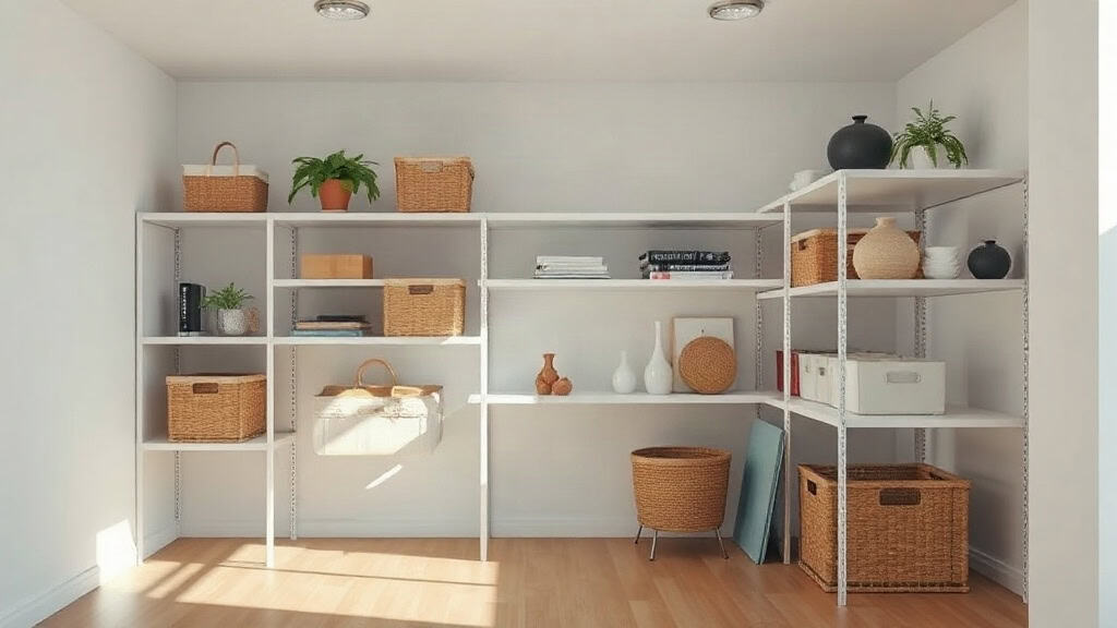 Lit coffre avec rangement intégré dans une chambre optimisée