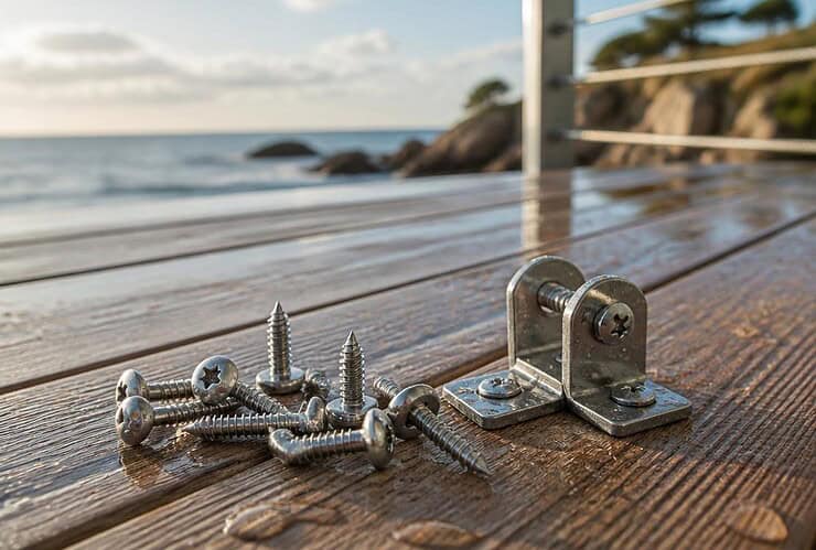 inox A2, visserie et fixations en bord de mer humide
