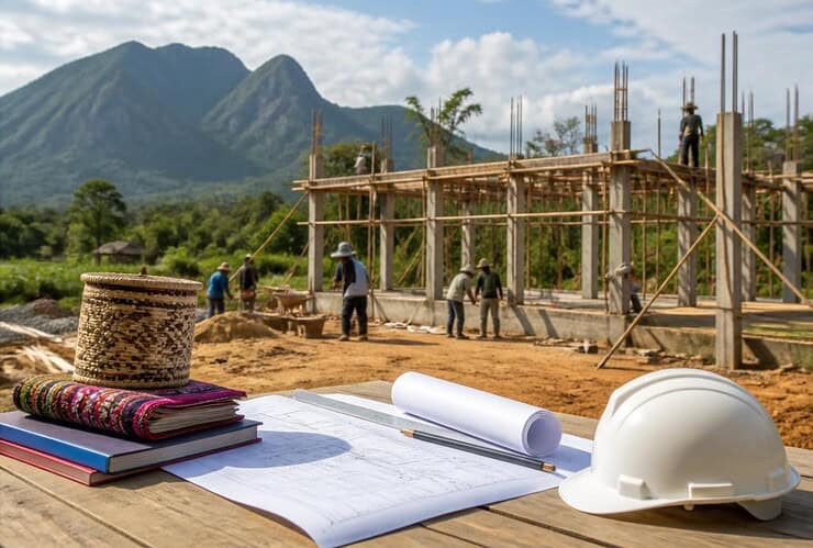 Les travaux de construction du lycée provincial pour minorités ethniques de Khammouane débutent