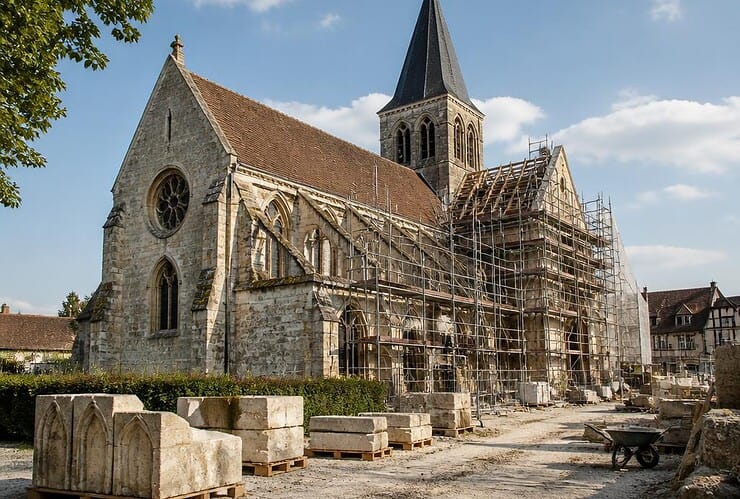 Les travaux de rénovation de l'église avancent bon train