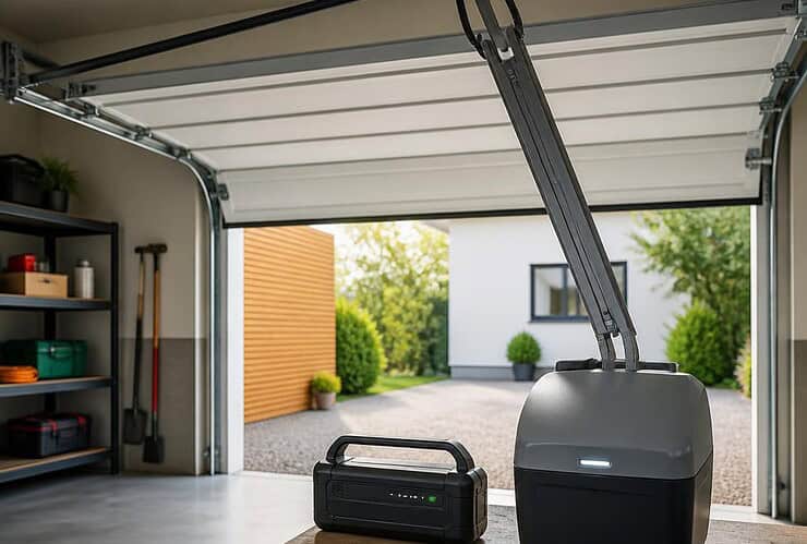 motoriser une porte garage sur batterie rechargeable