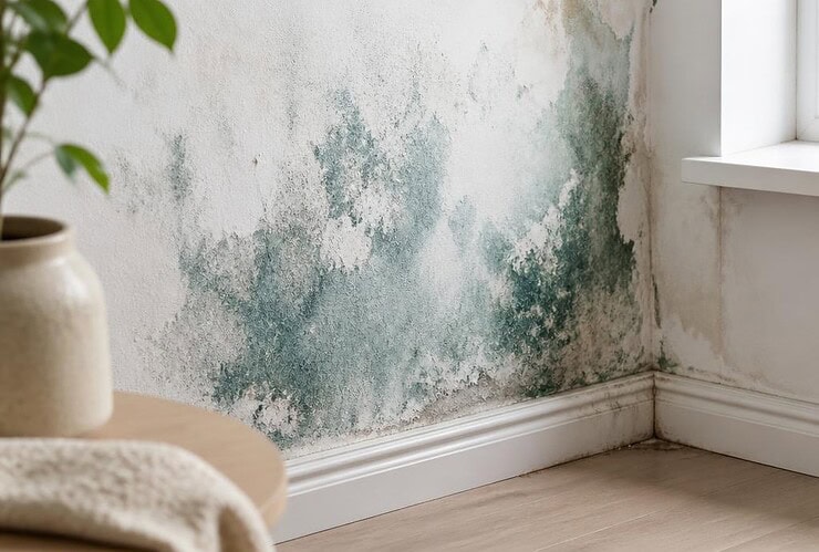 tache moisissure bleu vert