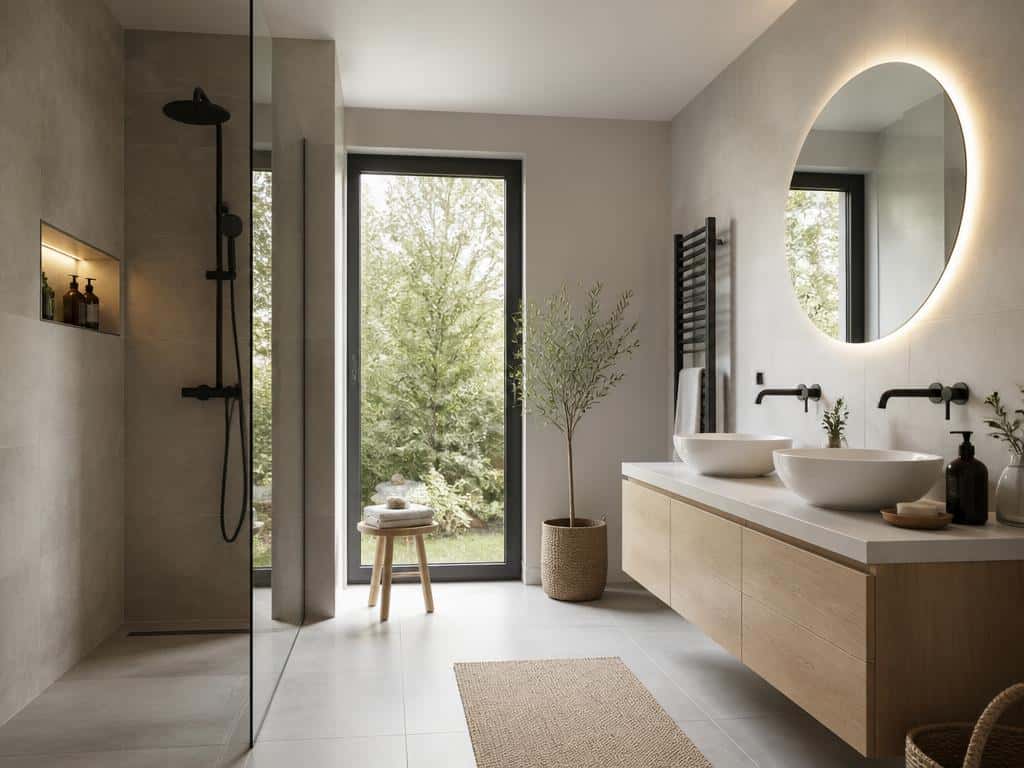 adopter style contemporain dans sa salle bains