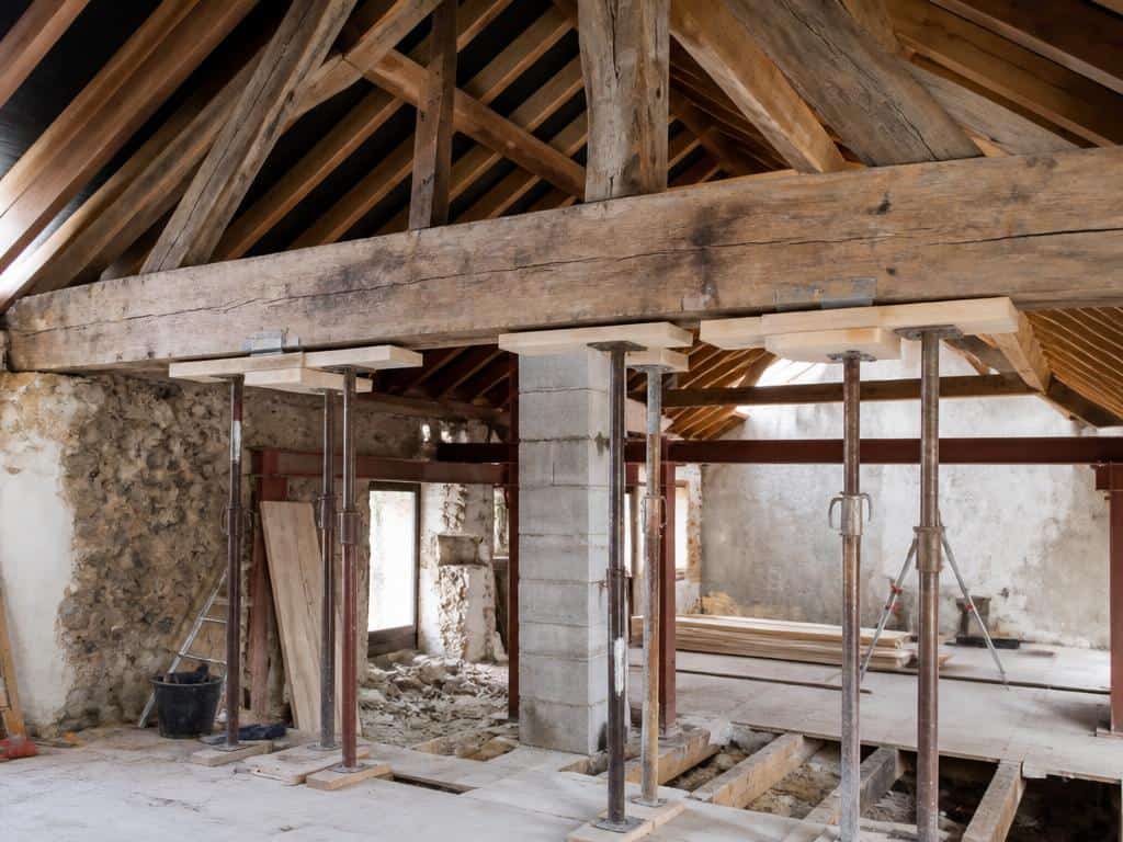 enlever une poutre supportant une partie charpente