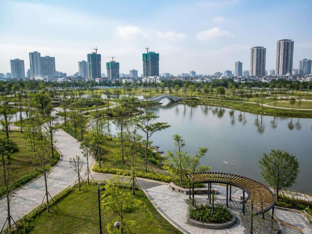 Les travaux de construction d'un parc et d'un jardin fleuri s'étendant sur plus de 11 hectares débutent à Hoang Liet (Hanoï)