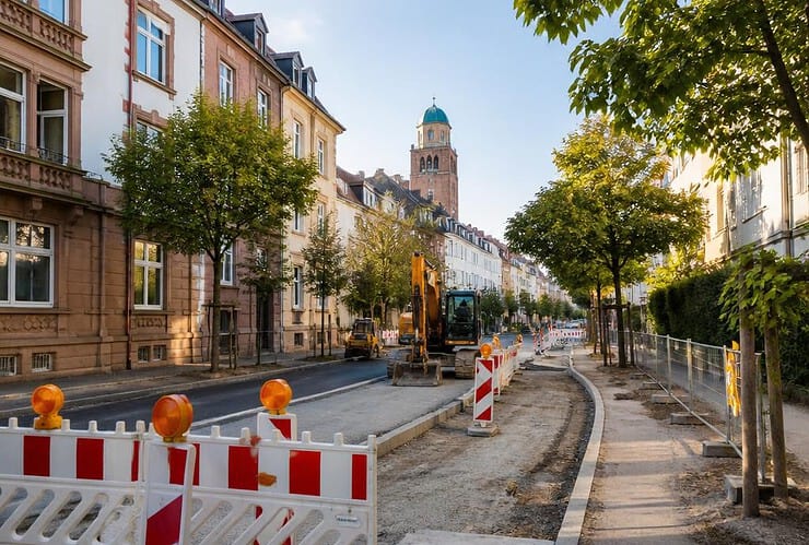 Les travaux de rénovation de la rue Mainz à Darmstadt commencent