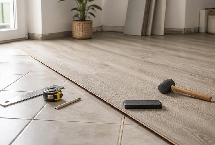 poser revetement pvc sur carrelage