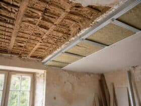 renovation isolation plafond torchis sous platre