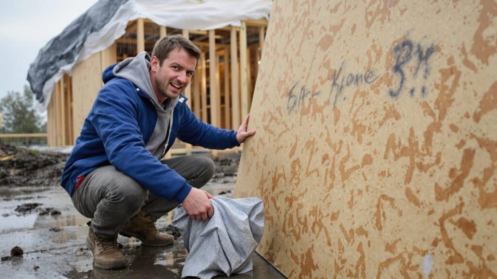Panneau OSB extérieur et pluie