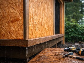 Panneau OSB extérieur et pluie