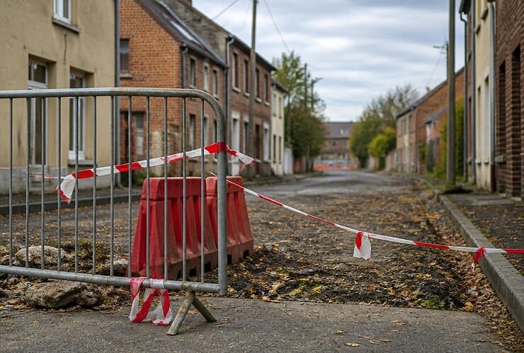 A Carnières, le chantier de rénovation de la rue de Collarmont tombe à l'eau