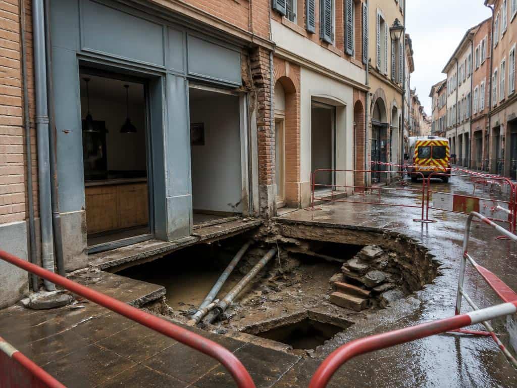 Au nord de Toulouse, une fuite d'eau provoque l'affaissement d'un plancher : deux commerces et cinq logements évacués