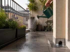 evacuer eau arrosage sur balcon