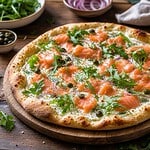 recette pizza saumon fumé creme fraiche